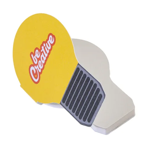 Erikujundusega lambipirnikujuline märkmepaberiplokk CreaStick Bulb