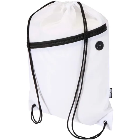 Oriole RPET drawstring bag with zipped front pocket 5L