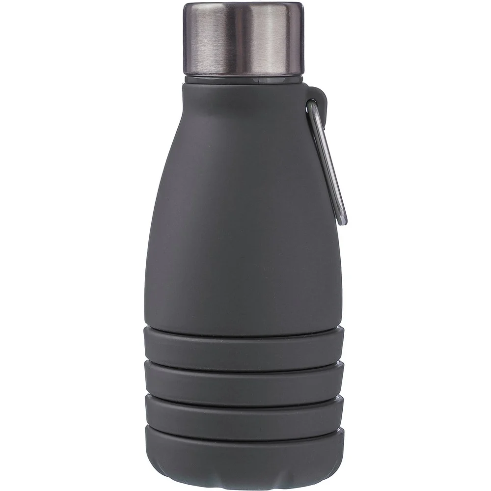 Foldable sports bottle 550 ml with carabiner
