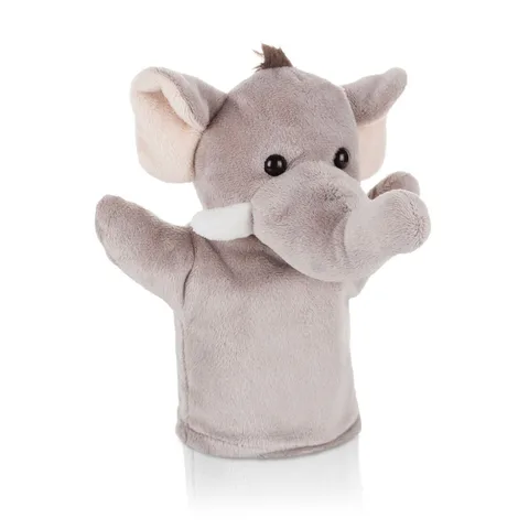 Plyschaelefant och handdocka | Tank