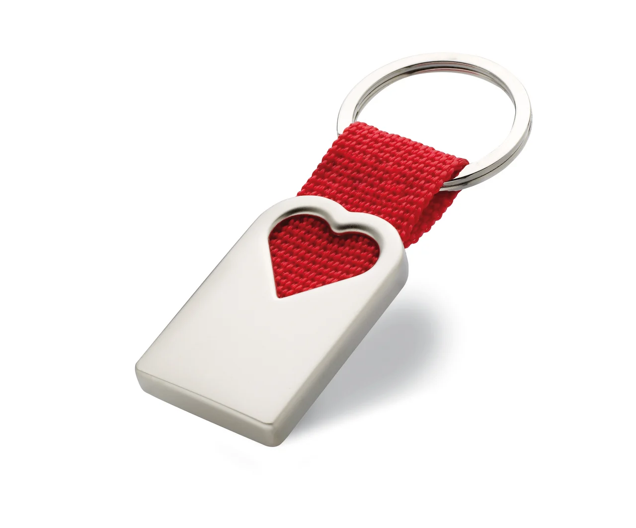Heart metal key ring