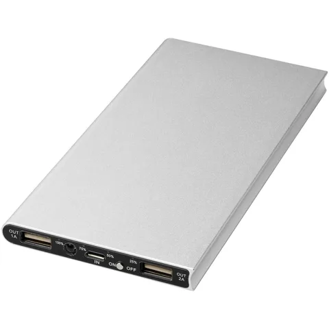 Plate 8 000 mAh powerbank i aluminium