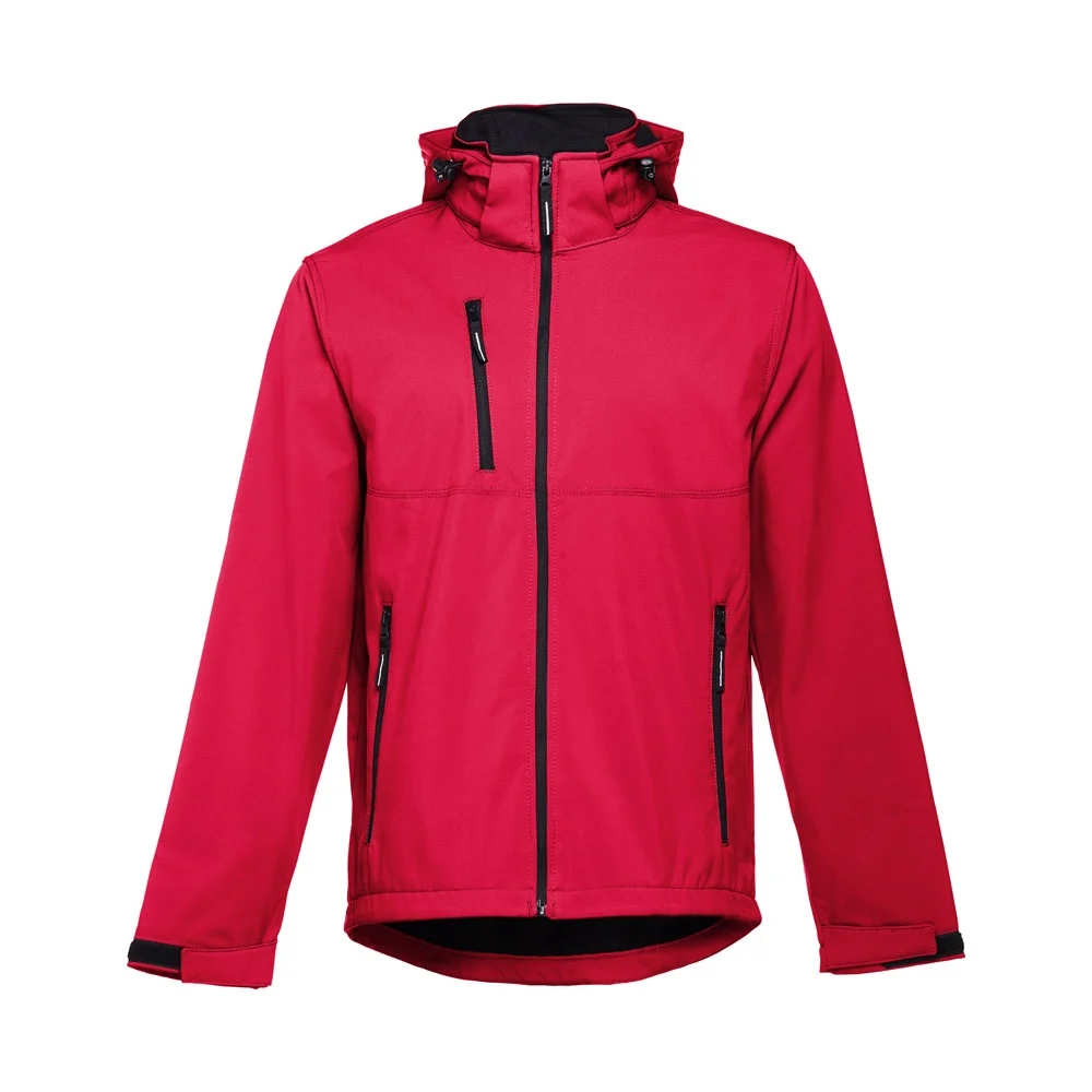 THC ZAGREB II. Meeste softshell-jakk eemaldatava kapuutsi ja ümara tagaosaga