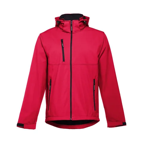 THC ZAGREB II. Meeste softshell-jakk eemaldatava kapuutsi ja ümara tagaosaga