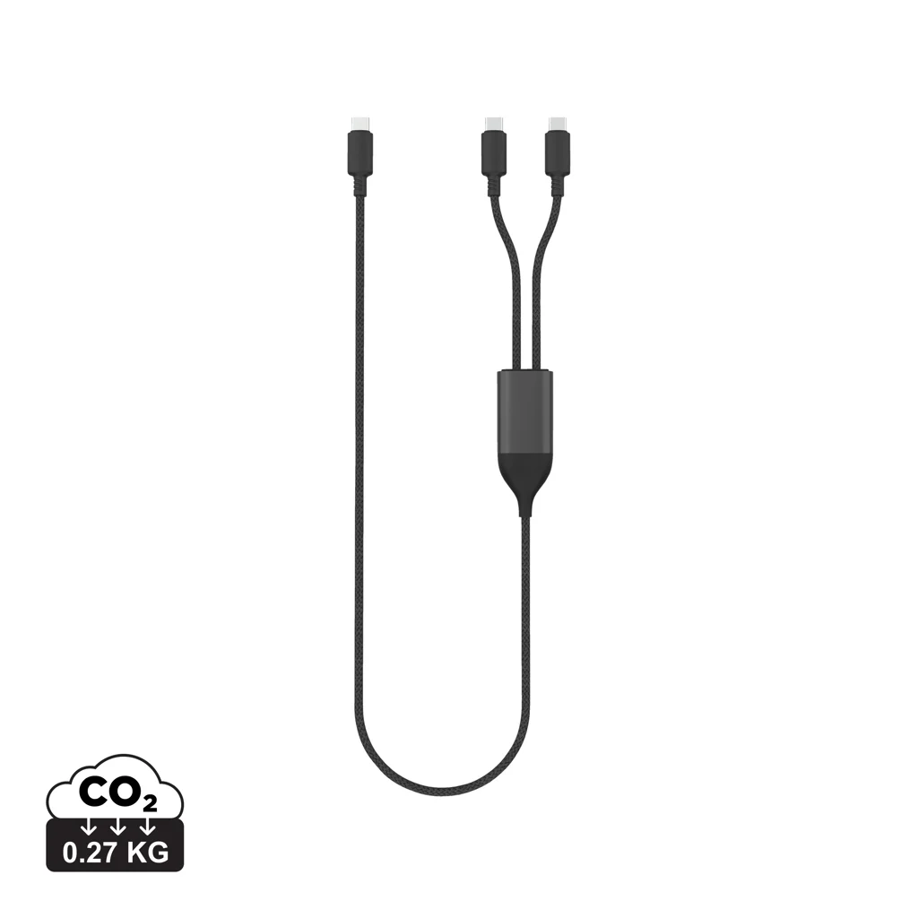 Terra RCS laddkabel 100W med dubbla USB-C-utgångar