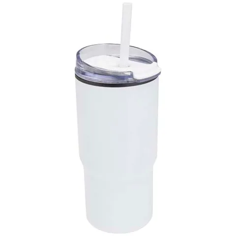 Westin 540 ml RCS recycled double wall insulated tumbler with straw