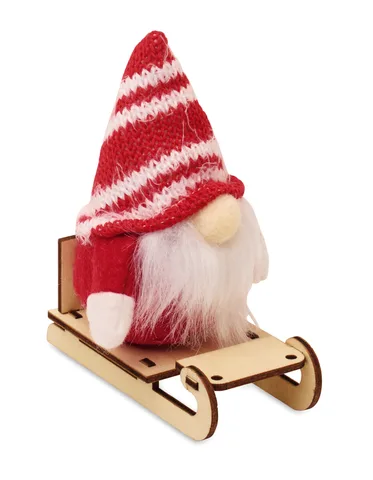 Päkapikk puidust saanil