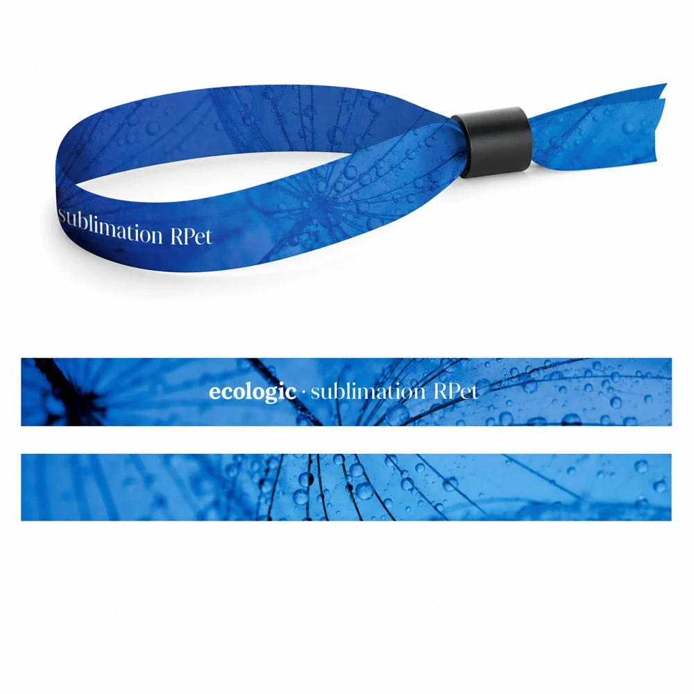 Taaskasutatud polüestrist käepaela SUBLIMATION Slim II trükinäidis (15 mm, 100% rPET)