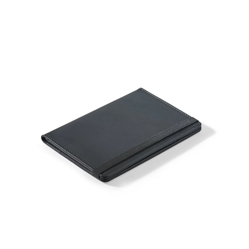 BRAM. PU passport holder with an elasticated closure and multiple pockets