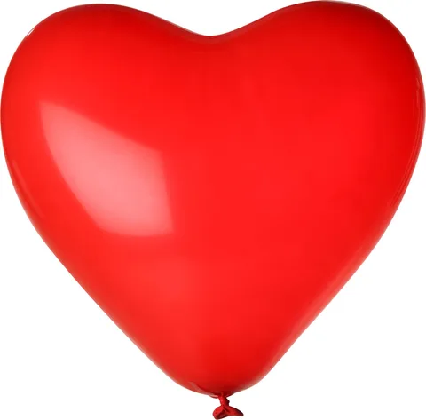 Riesenballons in Herzform, unbedruckt, Ø 90 cm / Umfang 235 cm / 35 Zoll