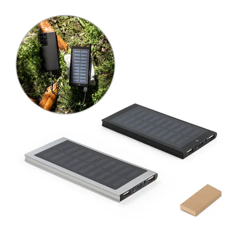 CLERK. 8.000 mAh päikesepaneeliga akupank