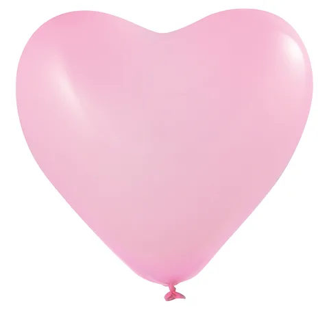 Herzballons, unbedruckt, Ø 33 cm / Umfang 80–95 cm / 11 Zoll