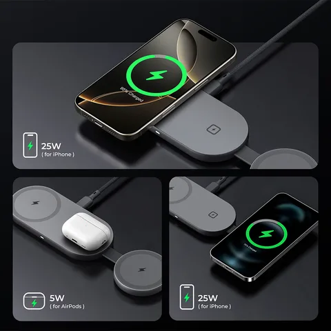 Juhtmevaba laadija 3-in-1 25W Aukey
