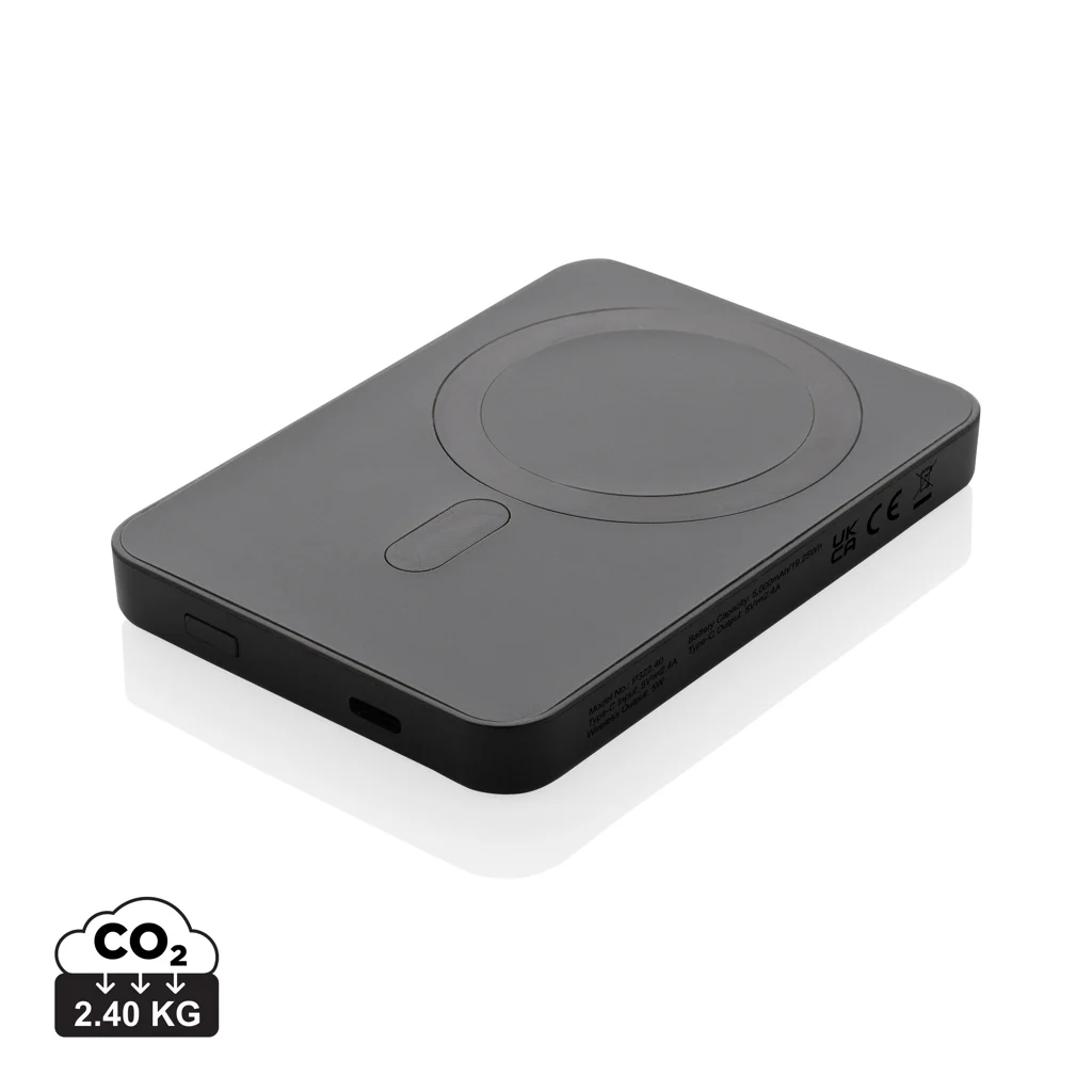 Magnetix RCS magnetisk powerbank i återvunnen plast 5000 mAh