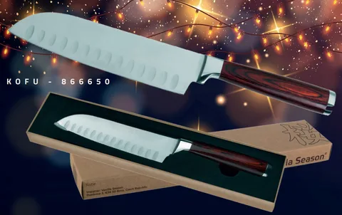 Exclusive Santoku kitchen knife made of Japanese steel