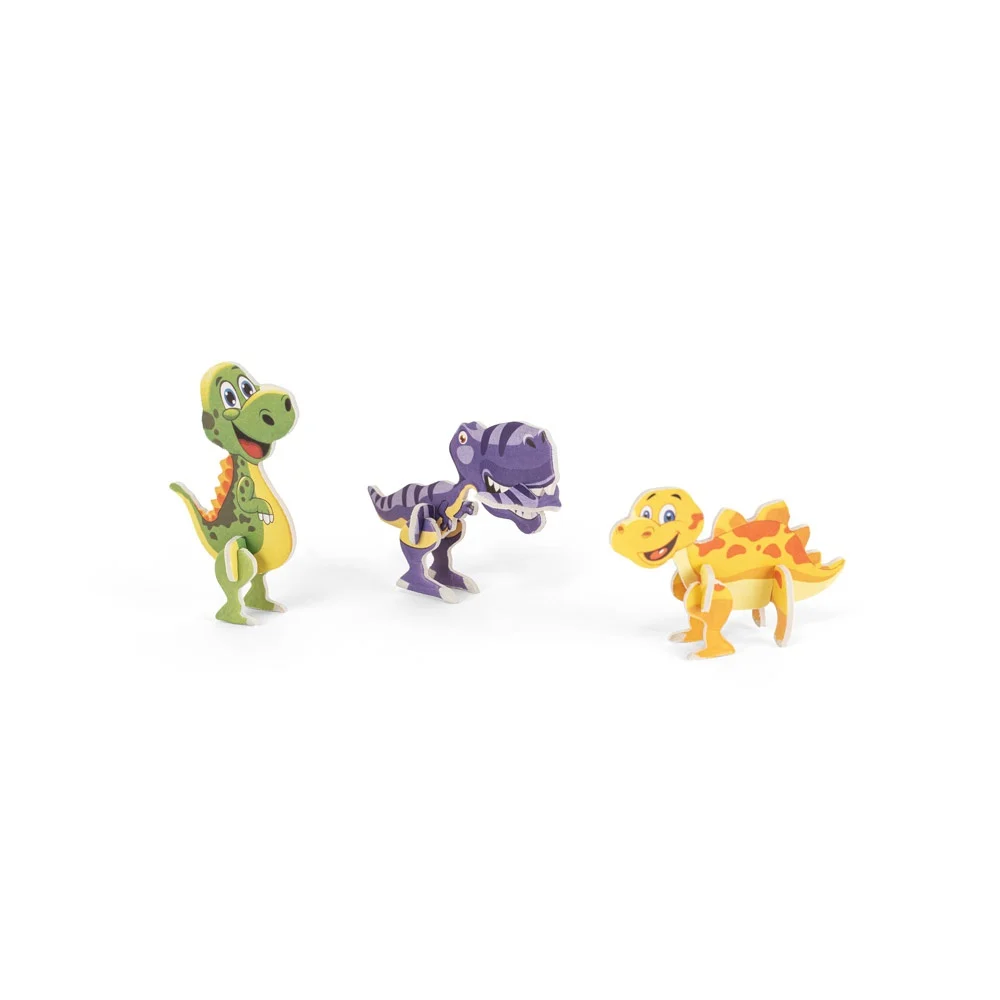 DINOSAURUS. 3D-pussel i papper i form av en dinosaurie