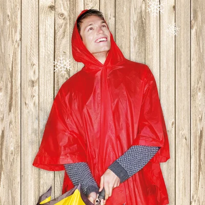 Tjockare poncho för flerfärgstryck av logotyp (0,025mm)