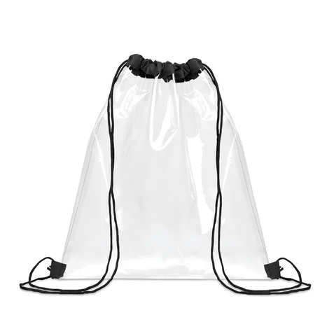 Transparent drawstring bag