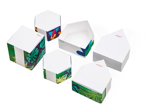 Adhesive cubes in covers