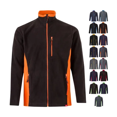 VL GERAS. Tvåfärgad fleecejacka (220g/m²) i polyester (100%)