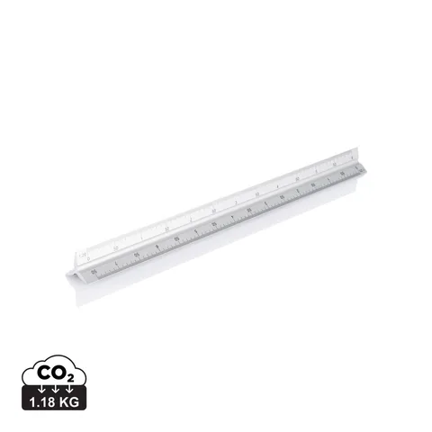 Triangulär aluminiumlinjal 30cm