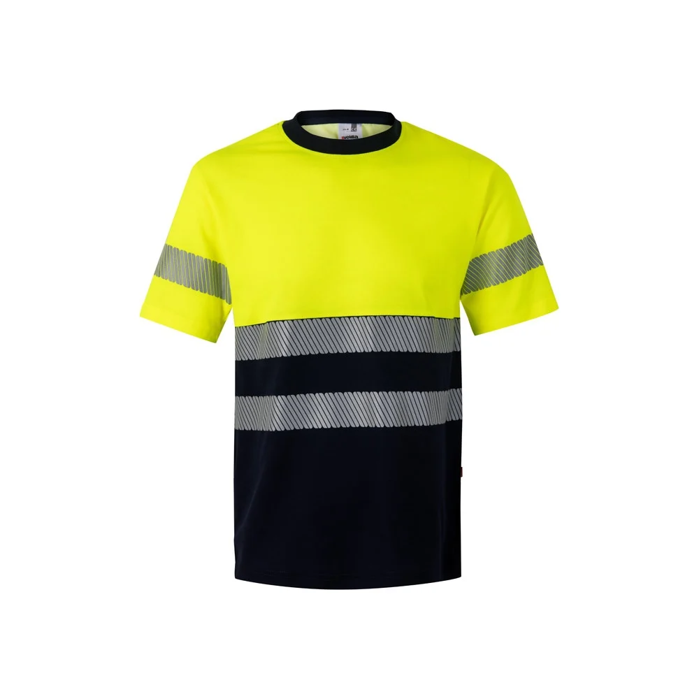 VL BASTET. Tvåfärgad piké-T-shirt (150g/m²), i bomull (55%) och polyester (45%)