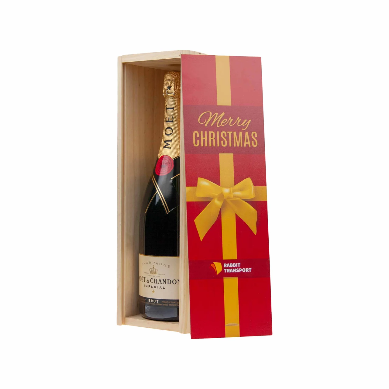 Champagnelåda i trä 400 x 115 x 115 mm (1 flaska)