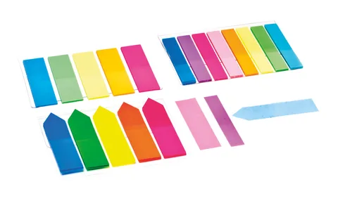 Foil index with sticky notes