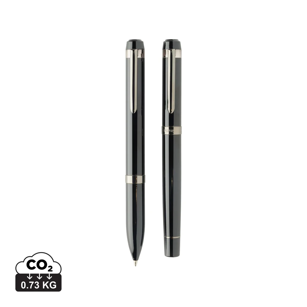 Swiss peak OSLO recycled stainless steel deluxe pen set