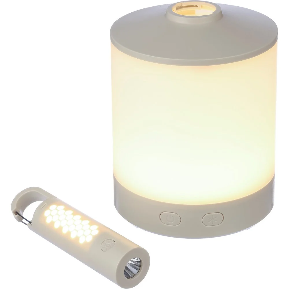Multifunktionell campinglampa med RGB-funktion