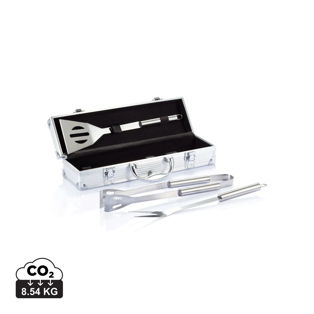 3-delat grillset i aluminiumväska