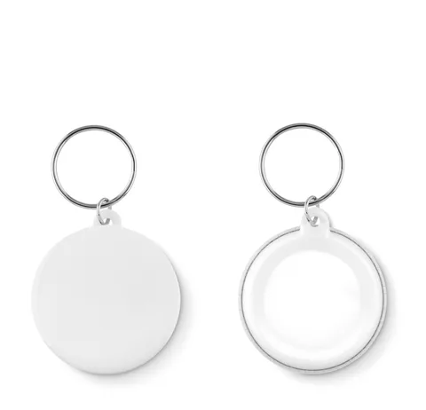 Small pin button key ring