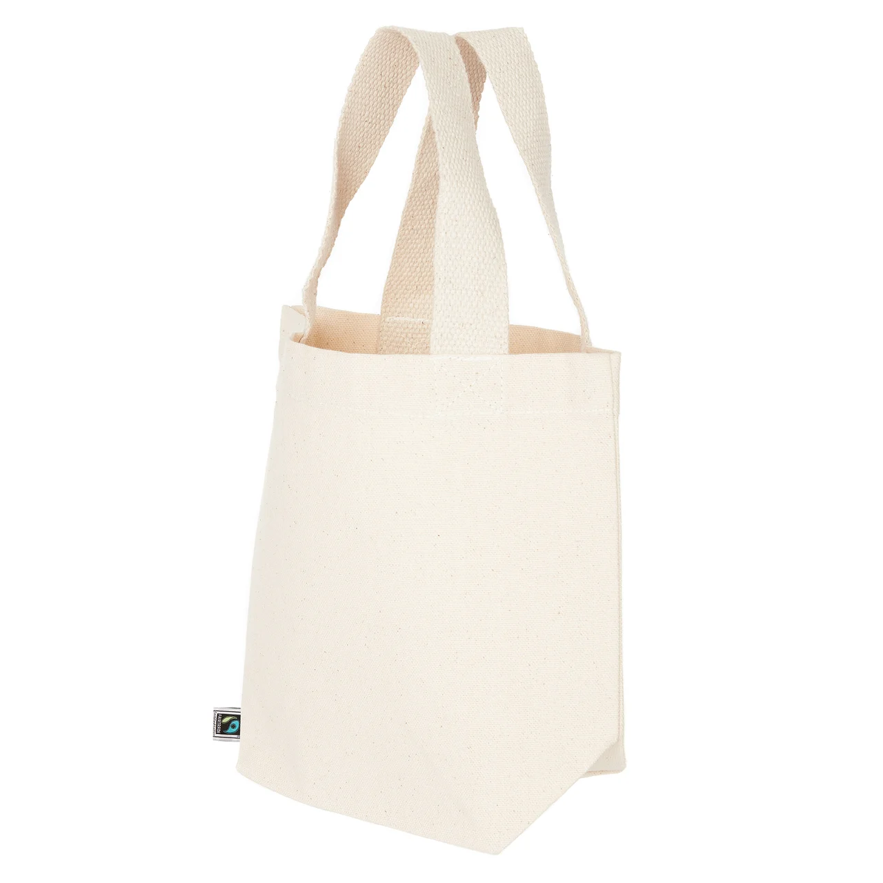 Naturlig minipresentpåse Ledbury - Fairtrade och ekologisk 10oz canvas OEKO-TEX