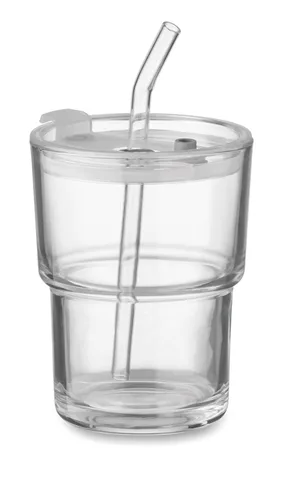 Lasinen muki pillillä 400ml