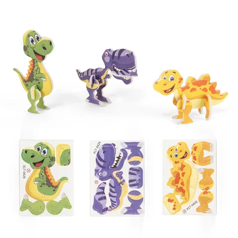 DINOSAURUS. 3D-pussel i papper i form av en dinosaurie