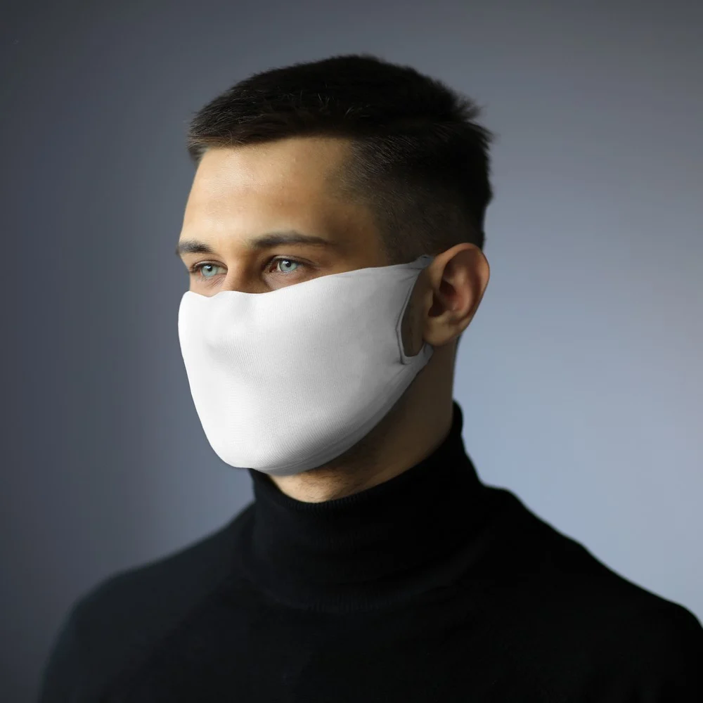 Återanvändbar ansiktsmask med filterficka och silverjoner