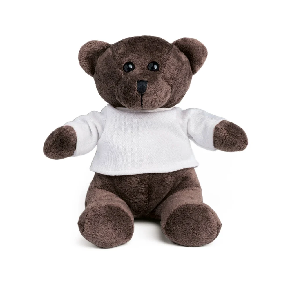 GRIZZLY. Nallebjörn plyschleksak med t-shirt på