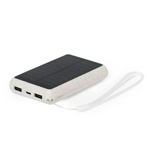 Powerbank i vetehalm 5000 mAh med solcellsladdare