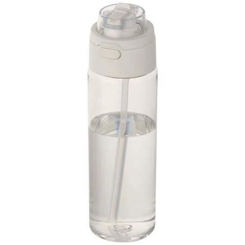 Theron 700 ml RCS recycled plastic water bottle with dual function lid and flip straw
