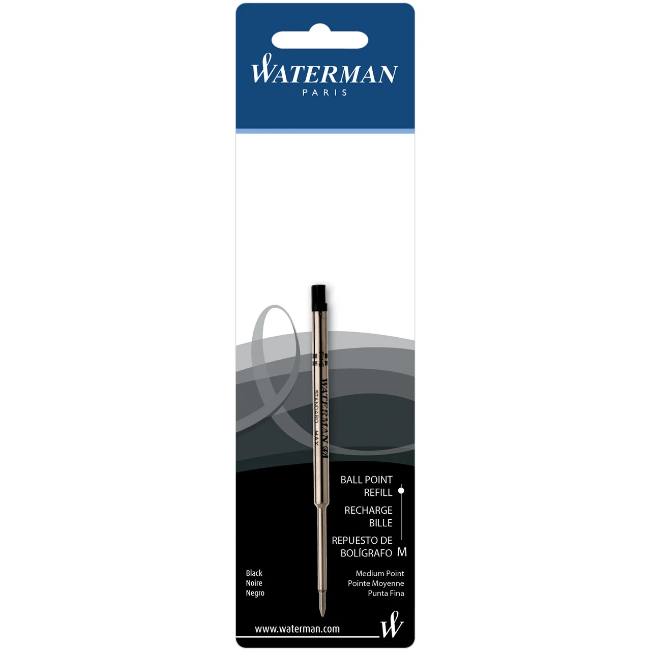 Waterman kulspetspenna refill (svart bläck)