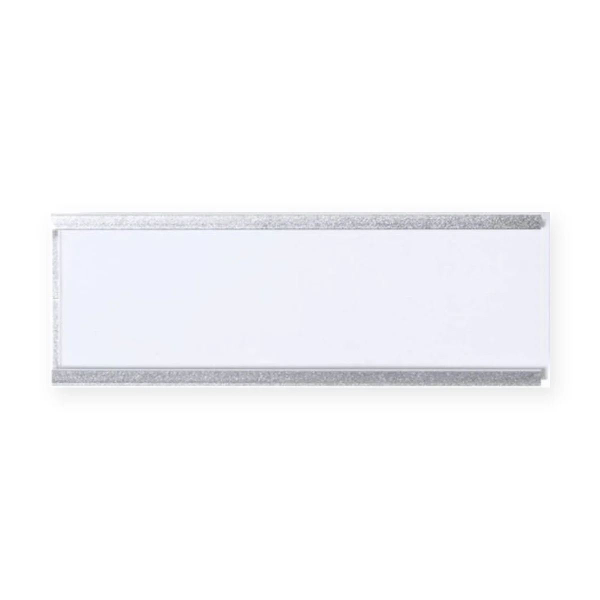 Aluminium Name Badge 70 x 25 mm with Clips and Pin