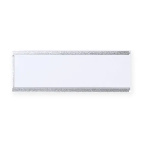 Aluminium Name Badge 70 x 25 mm with Clips and Pin
