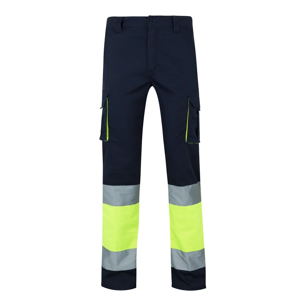 VL ZEUS LARGE. Tvåfärgade stretchbyxor med flera fickor (240g/m²), i bomull (46%), EME (38%) och polyester (16%)