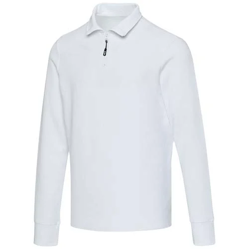 Apollo 245 g/m² långärmad unisex piké med halv dragkedja