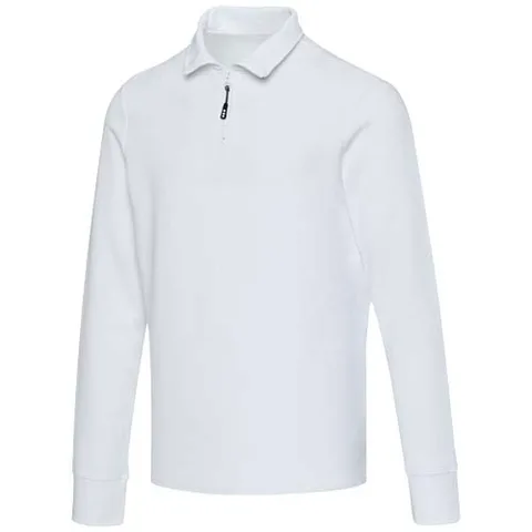 Apollo 245 g/m² långärmad unisex piké med halv dragkedja
