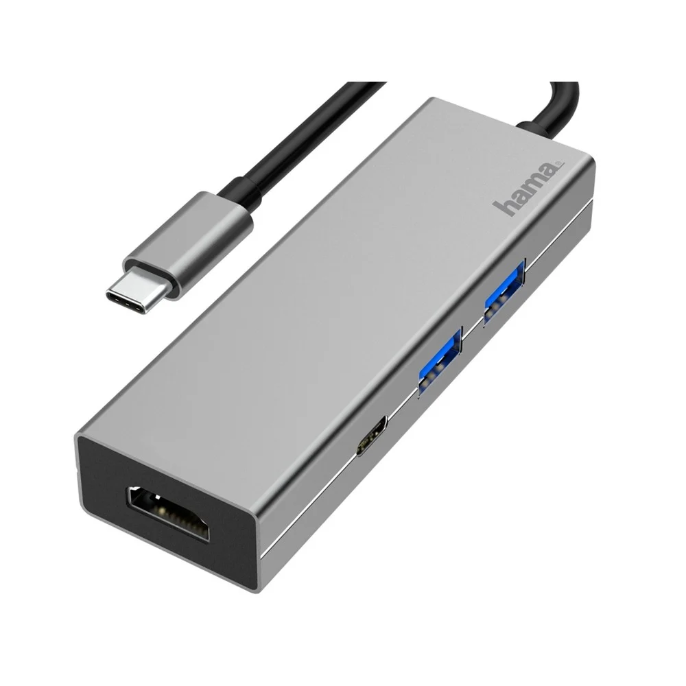 USB-, USB-C- ja HDMI-jaotur Hama