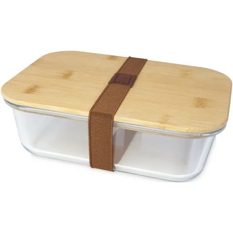 Roby 1000 ml lunchlåda i glas med bambulock