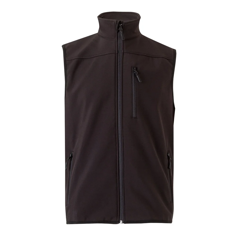 VL VARUNA. Soft shell-väst (280g/m²), med polärt foder, i polyester (94%) och elastan (6%)