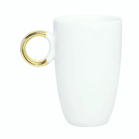Ring Gold. Kultakahvainen posliinimuki, 280 ml