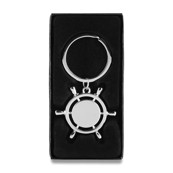 Metallnyckelring med ratt